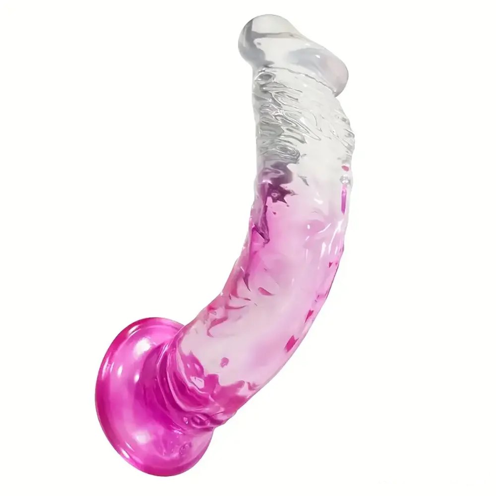 Translucent jelly TPE dildo, photo 9