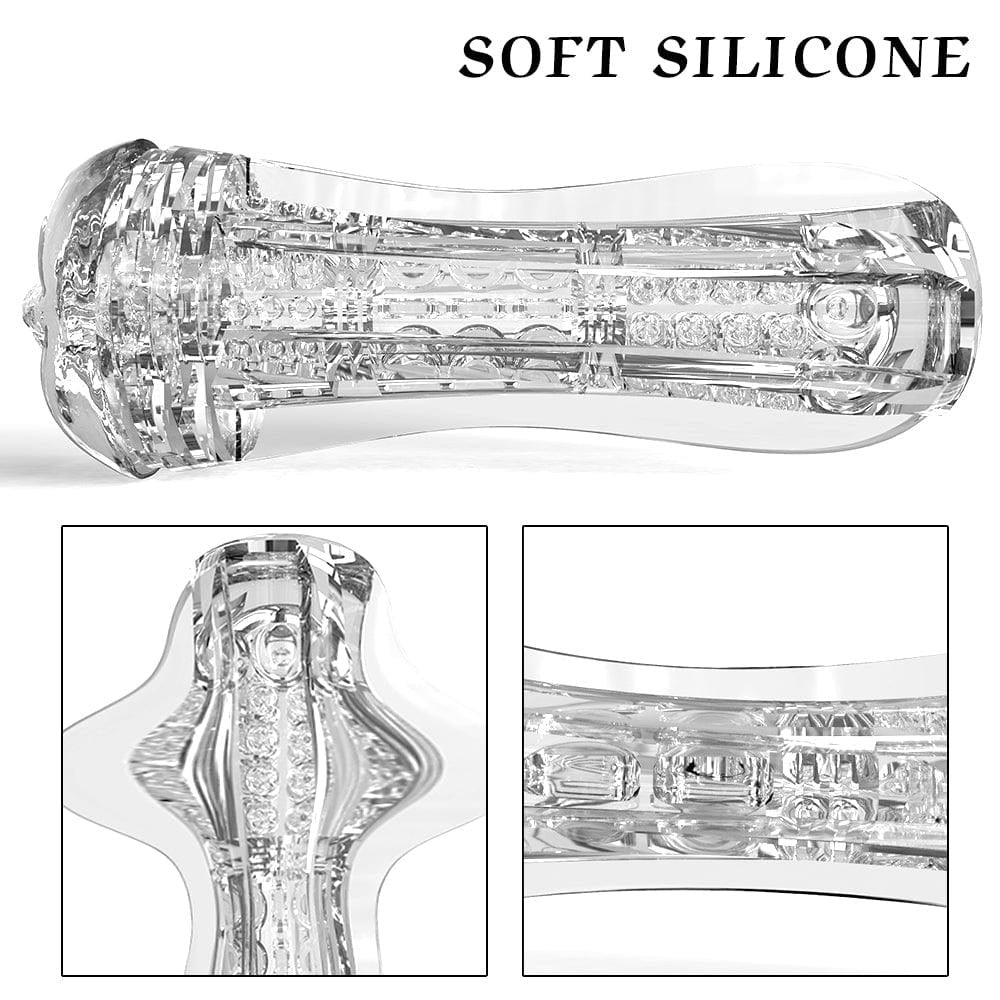 Transparent suction vibrating masturbator, photo 3