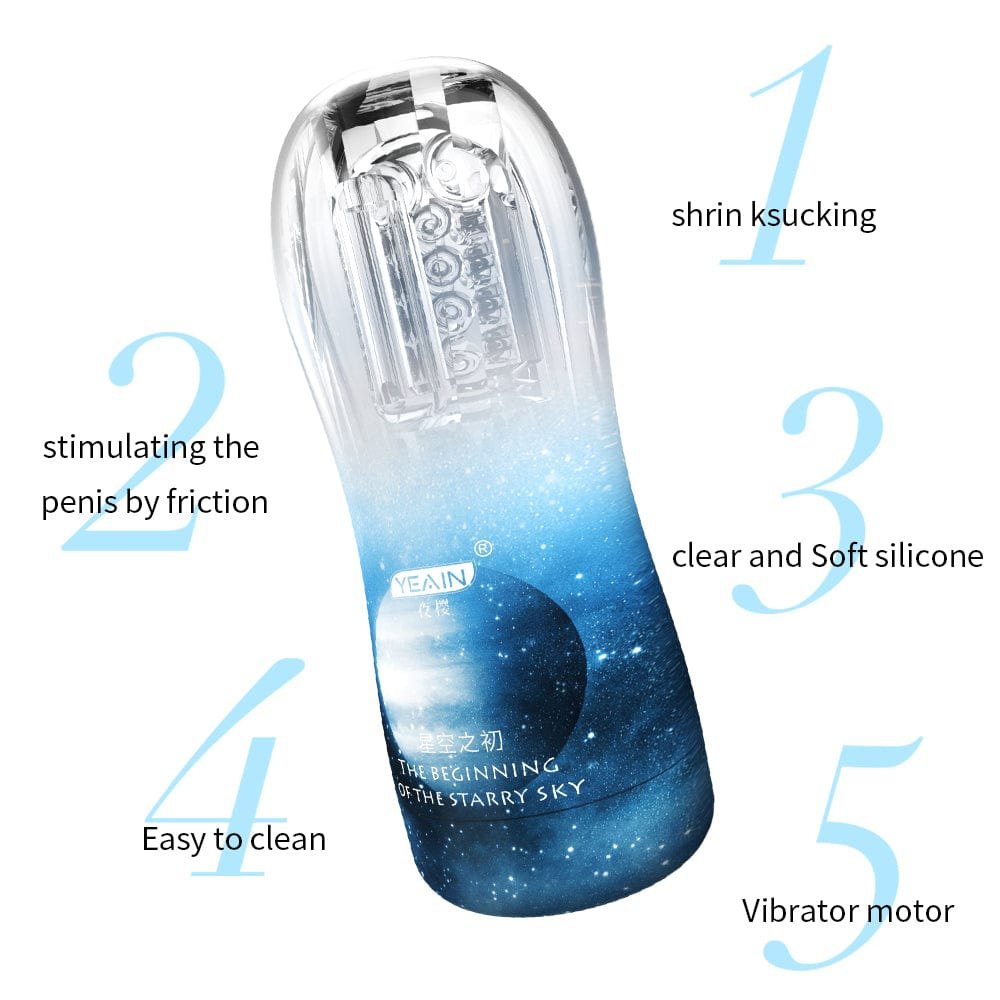 Transparent suction vibrating masturbator, photo 4