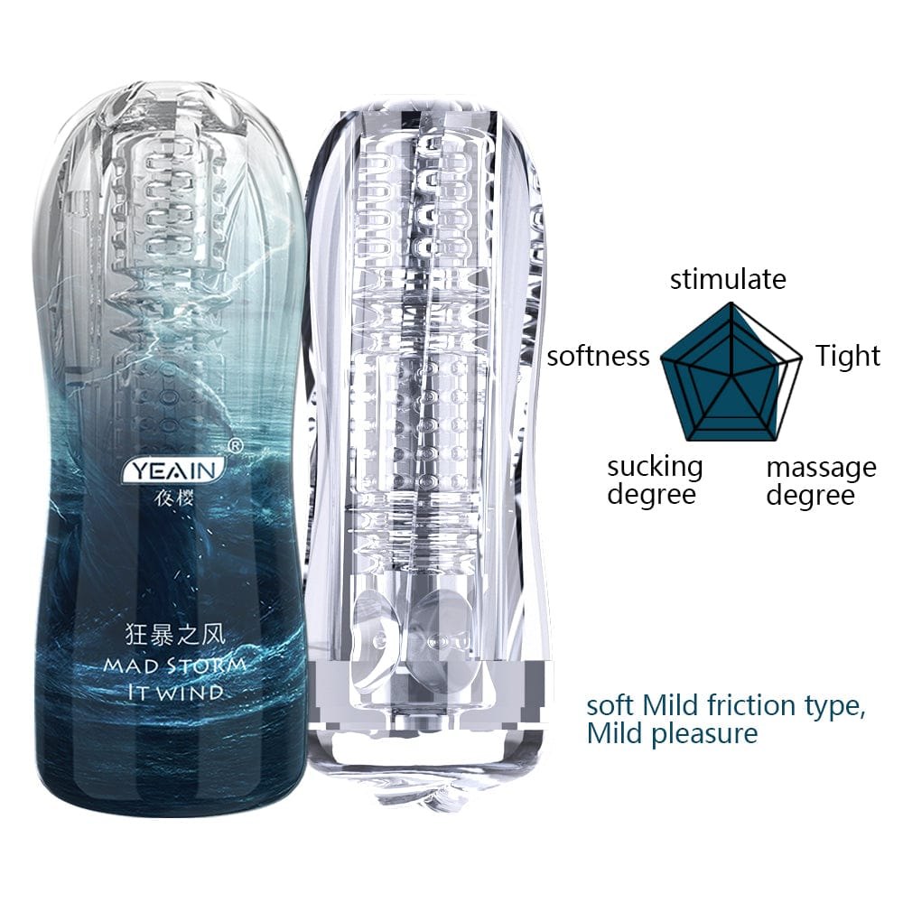 Transparent suction vibrating masturbator, photo 5