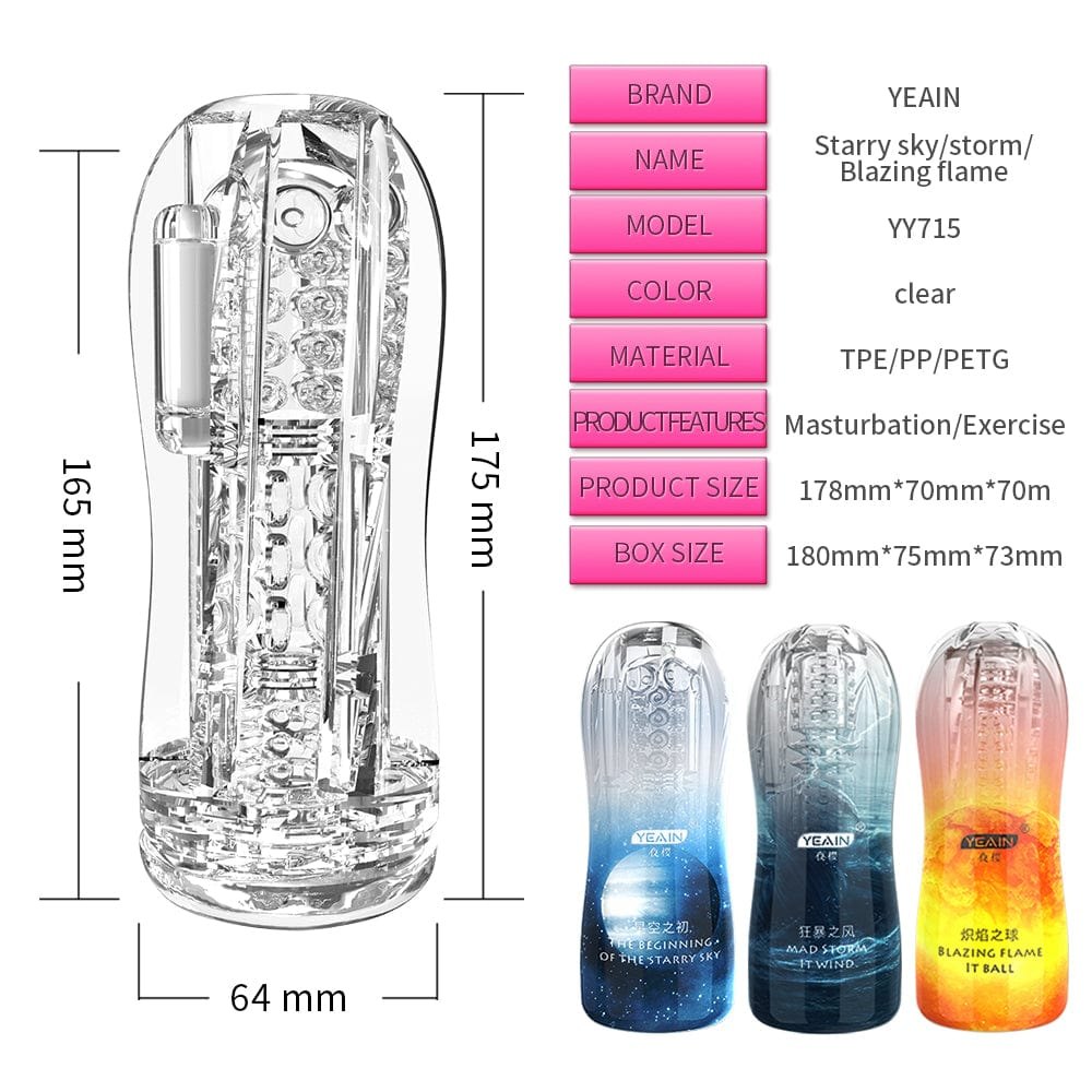 Transparent suction vibrating masturbator, photo 7