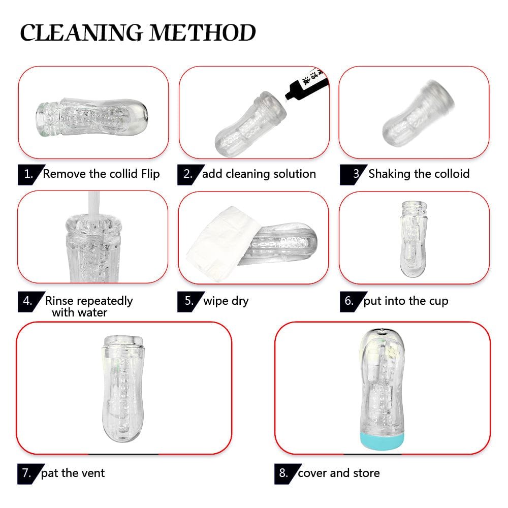 Transparent suction vibrating masturbator, photo 9