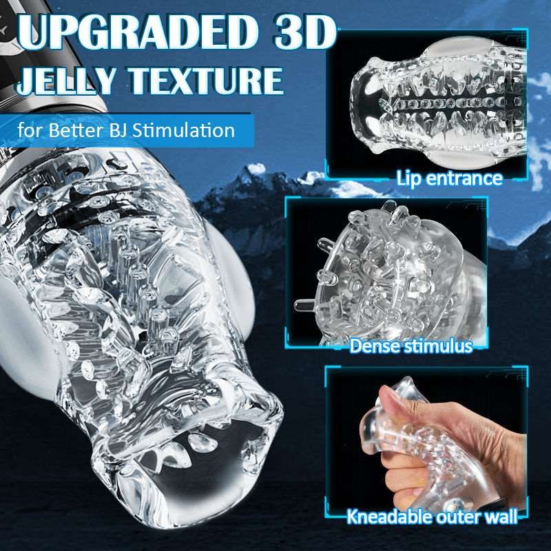 Transparent automatic thrusting and rotating male masturbator, photo 4