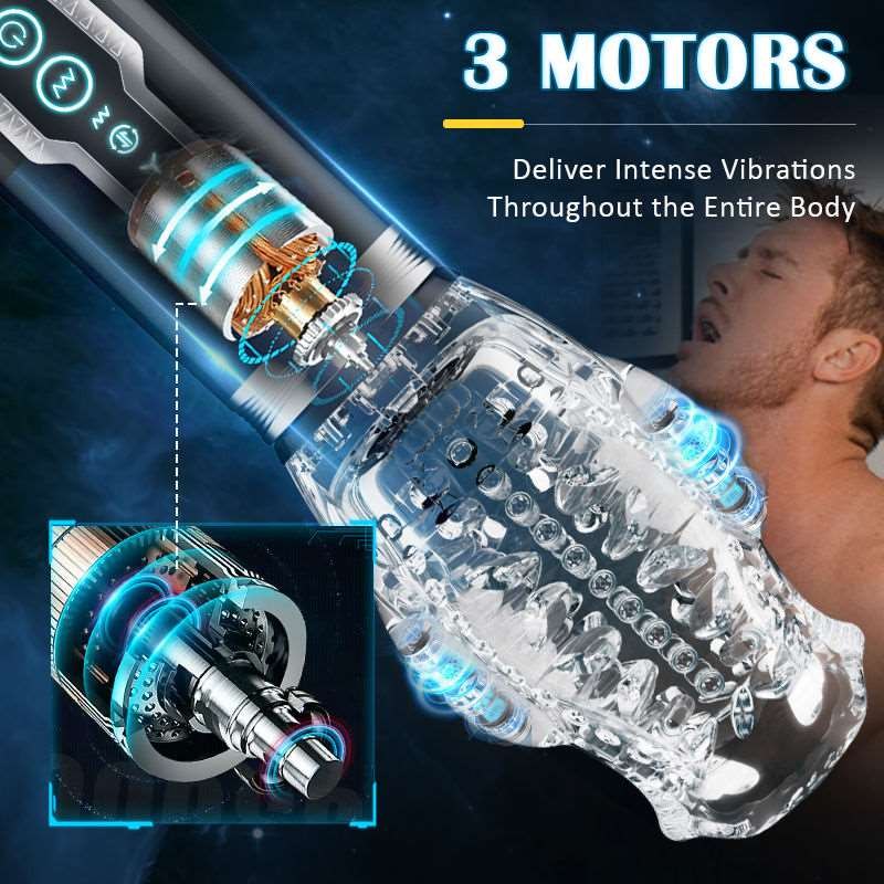 Transparent automatic thrusting and rotating male masturbator, photo 6