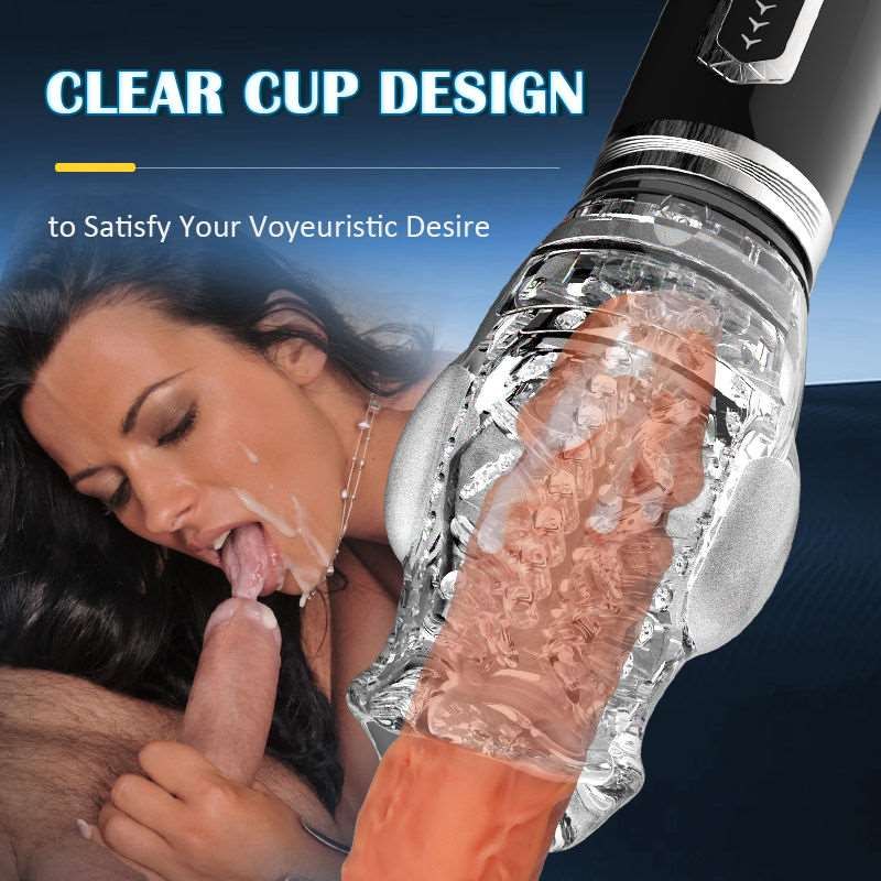 Transparent automatic thrusting and rotating male masturbator, photo 7