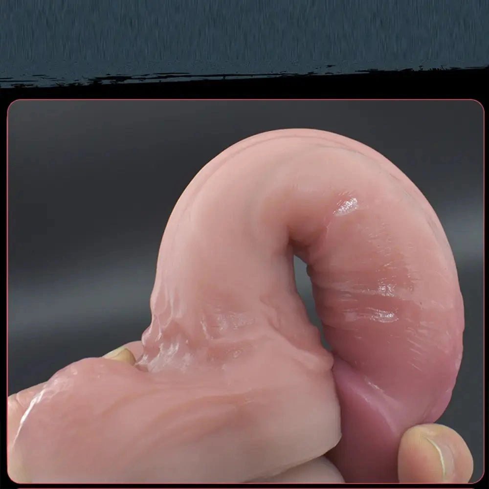 Realistic silicone dildo, veiny texture, photo 7