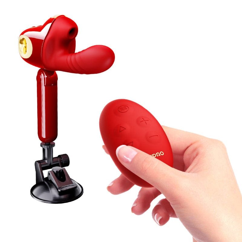 Red silicone thrusting sex machine, photo 2