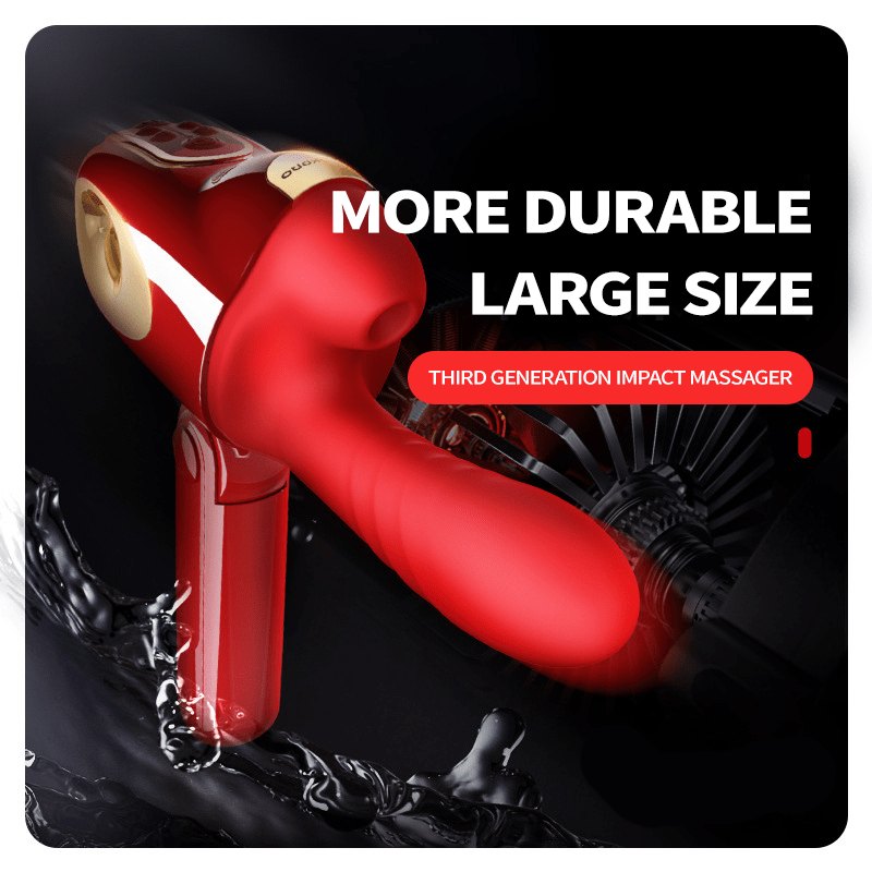 Red silicone thrusting sex machine, photo 5