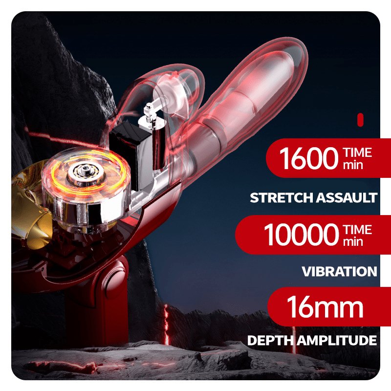 Red silicone thrusting sex machine, photo 6