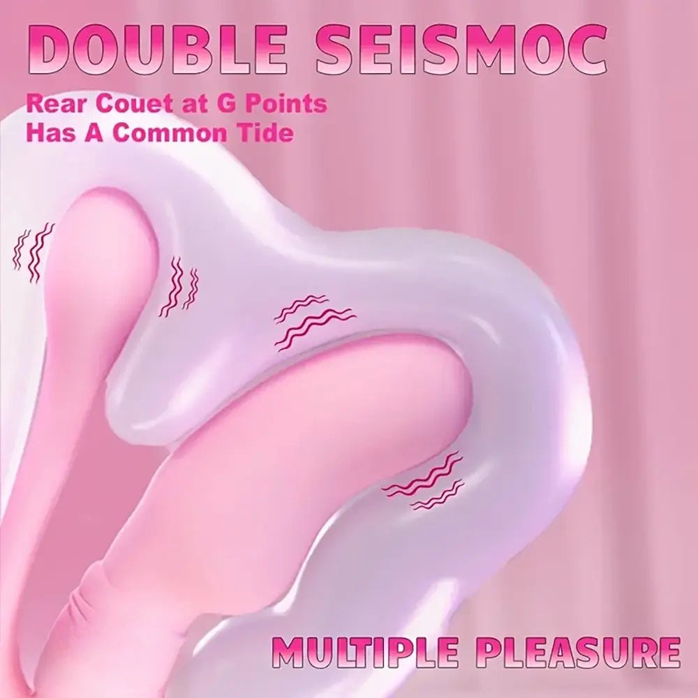 Pink triple ended strapless vibrator, photo 5