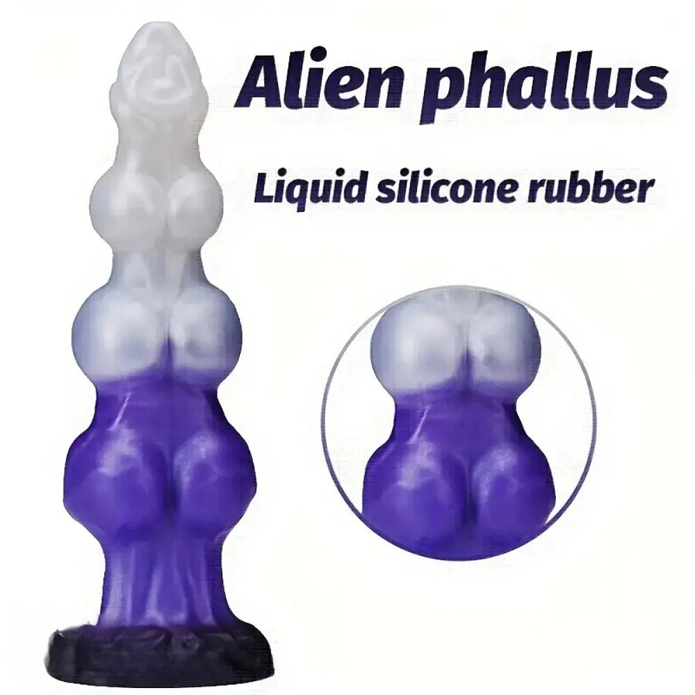 Mixed color knotted animal dildo, photo 1