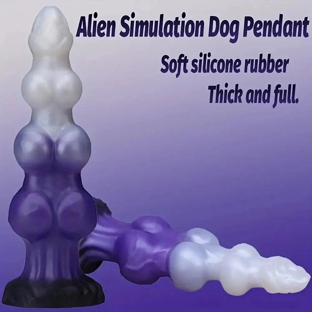 Mixed color knotted animal dildo, photo 2
