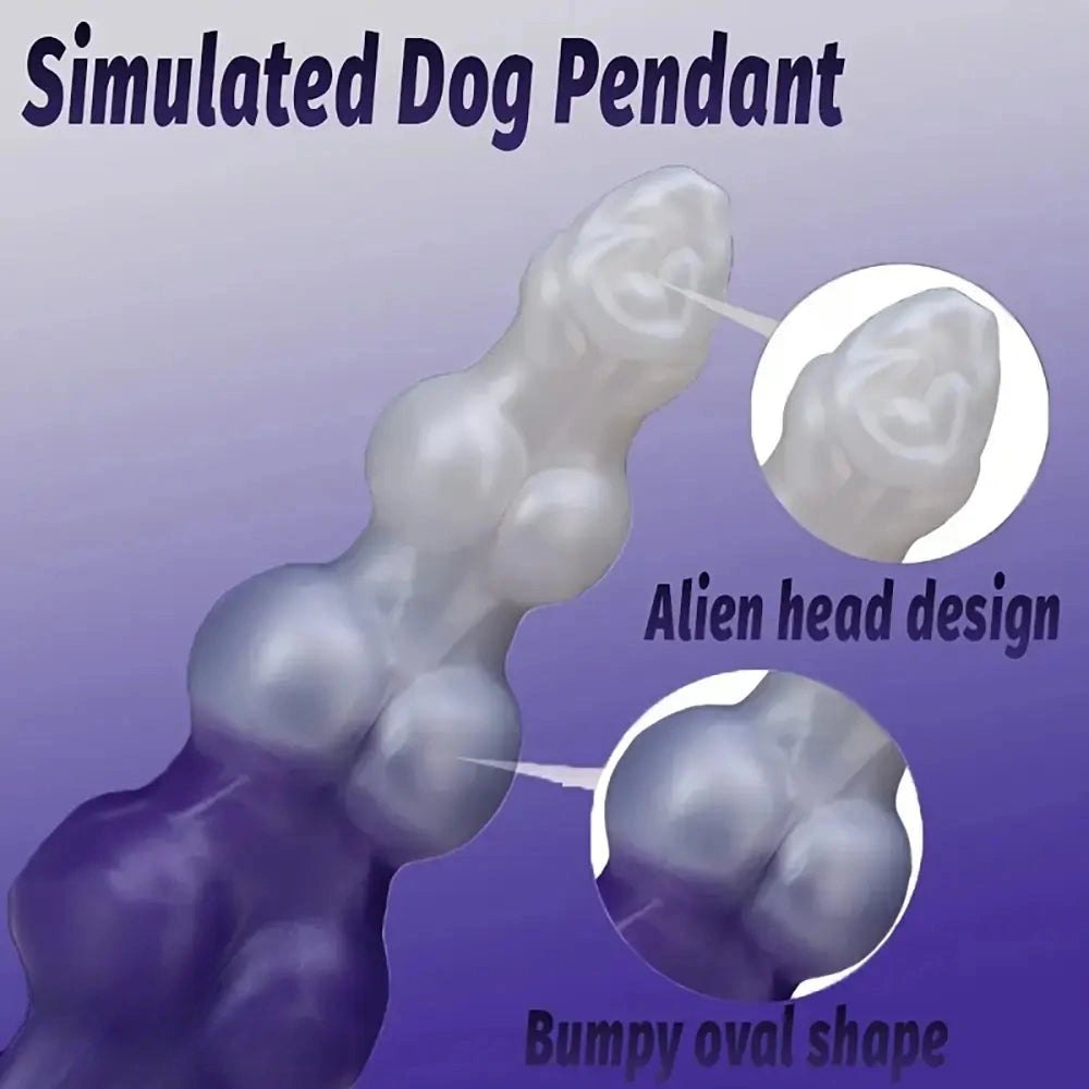 Mixed color knotted animal dildo, photo 4