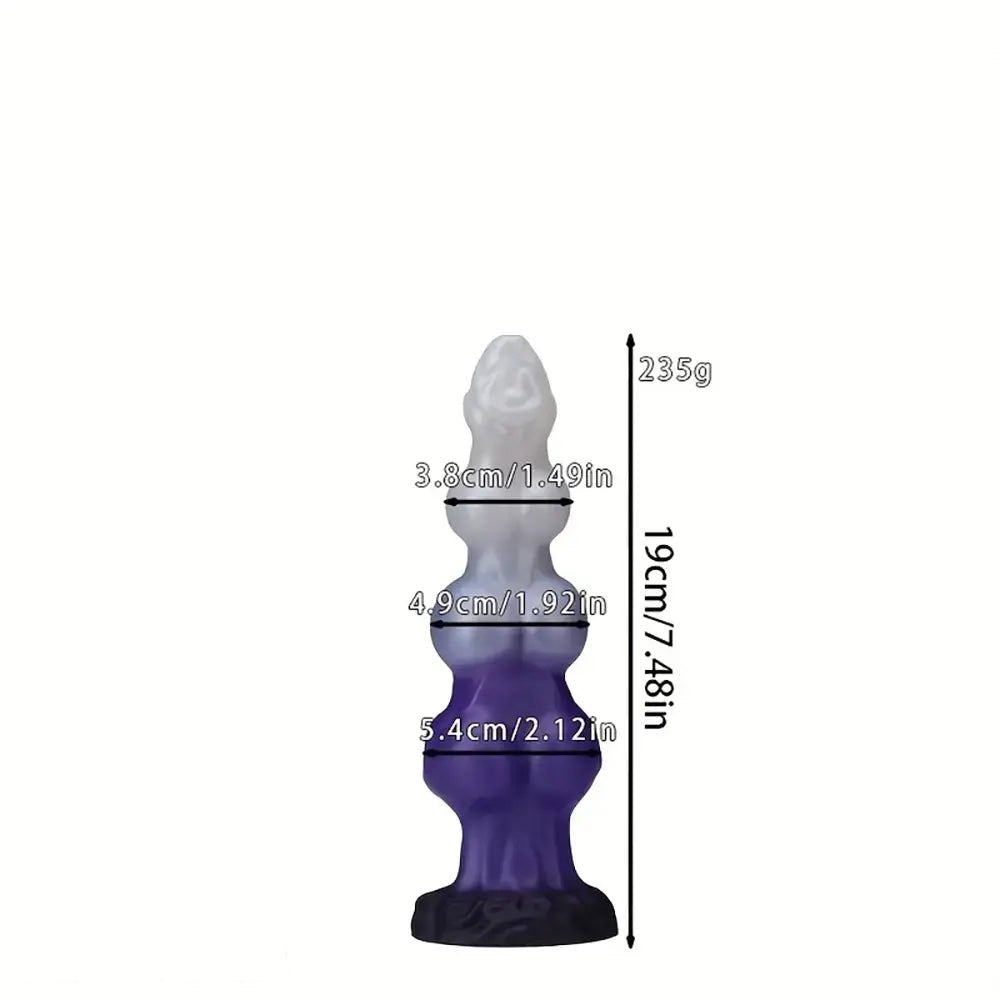 Mixed color knotted animal dildo, photo 5