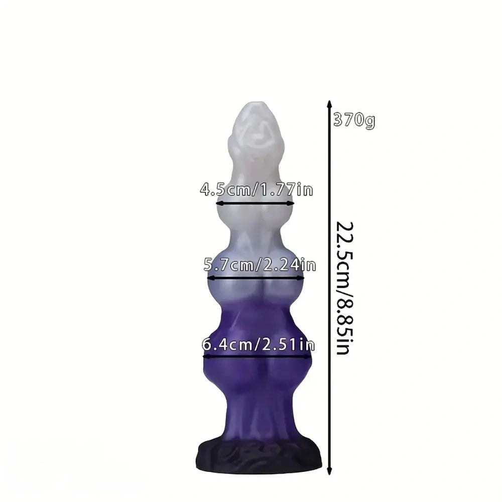 Mixed color knotted animal dildo, photo 6