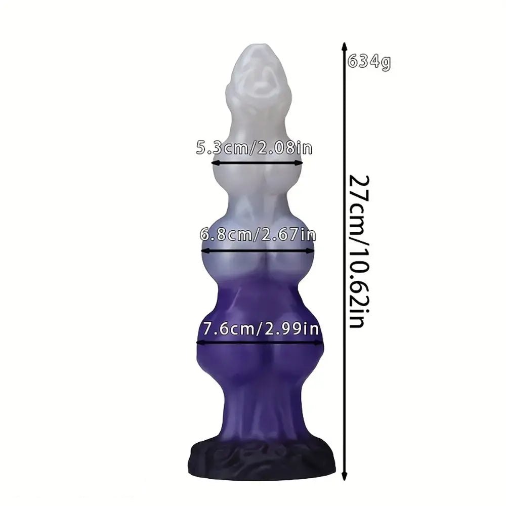 Mixed color knotted animal dildo, photo 7