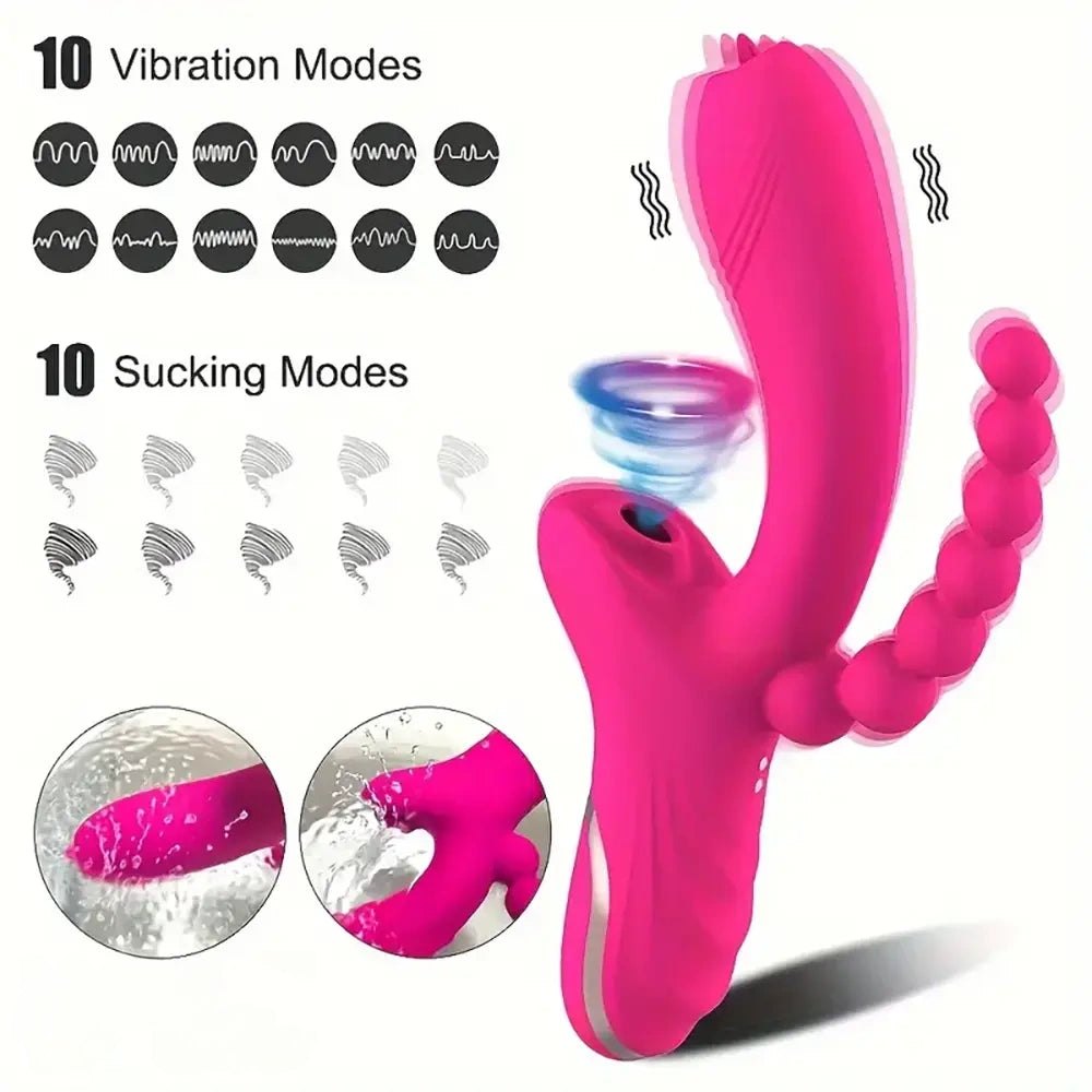 Pink silicone rabbit vibrator