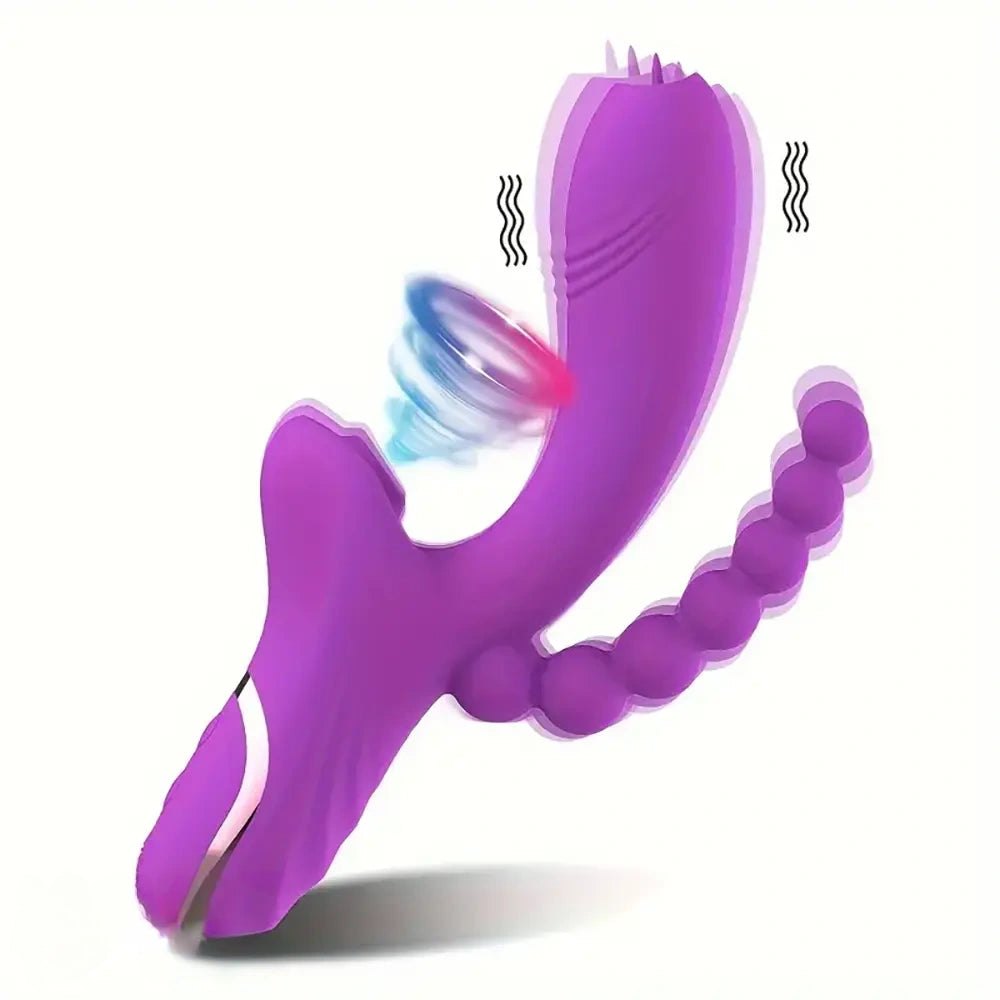 Purple silicone rabbit vibrator
