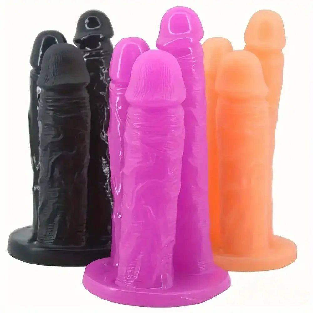 Pvc triple shaft ridged fantasy dildo, photo 3