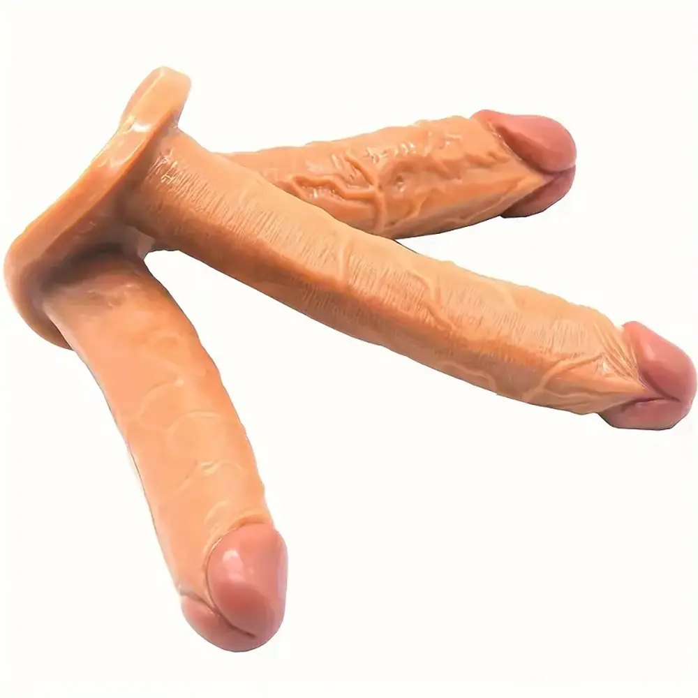 Pvc triple shaft ridged fantasy dildo, photo 8