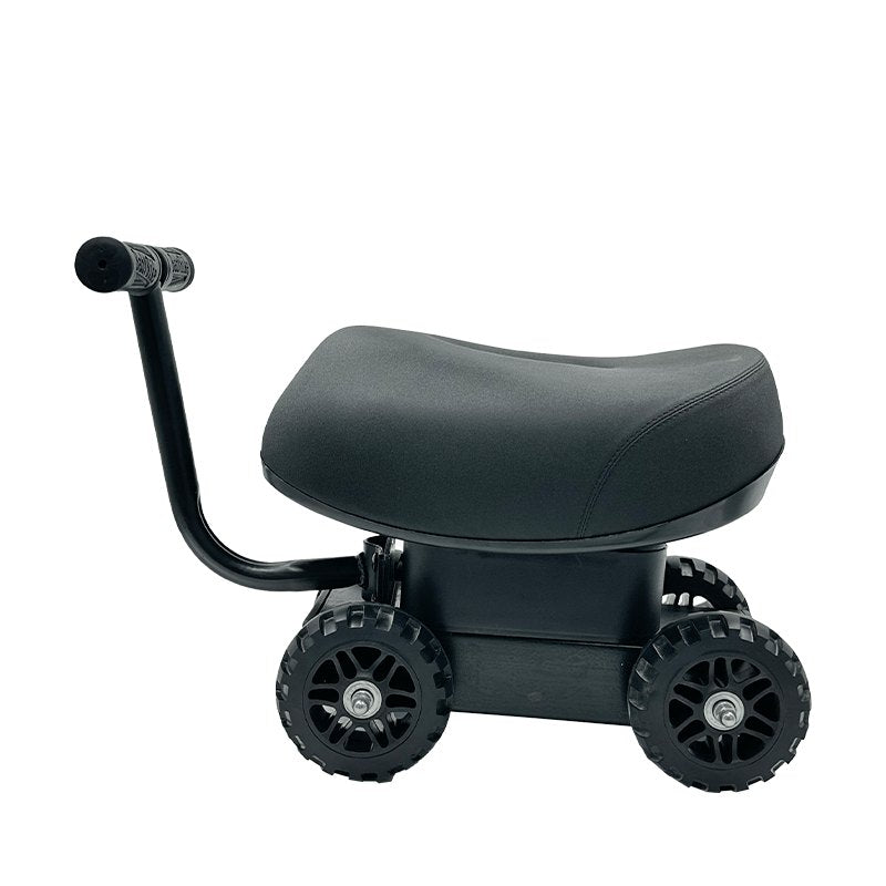 Black wheeled trolley sex machine with red silicone dildo, photo 4