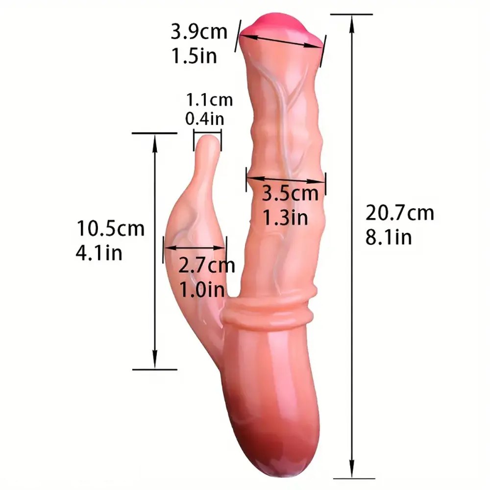 Flesh tone twin head fantasy dildo, photo 3