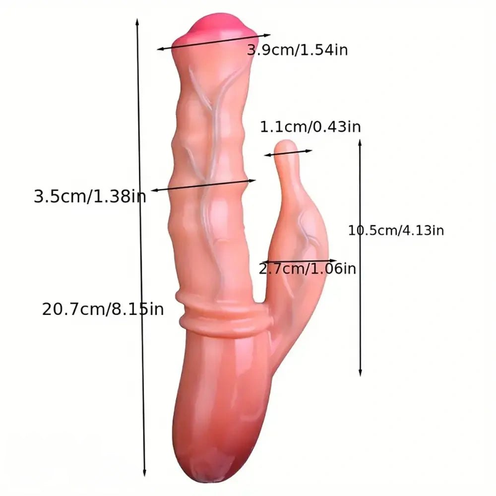 Flesh tone twin head fantasy dildo, photo 4
