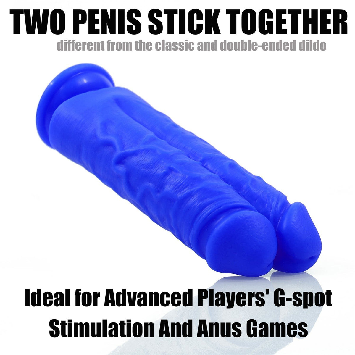 Twin-head silicone suction cup dildo, photo 4