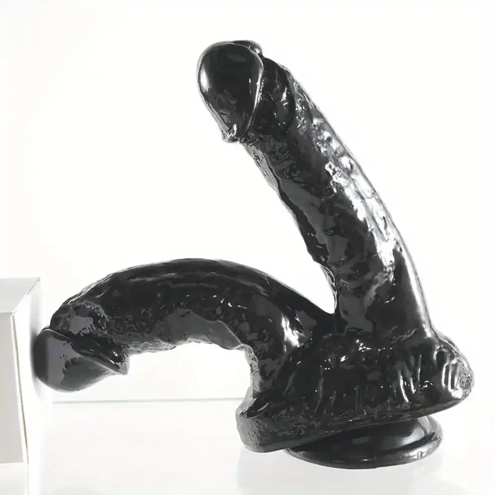 Black double shaft suction cup dildo, photo 6