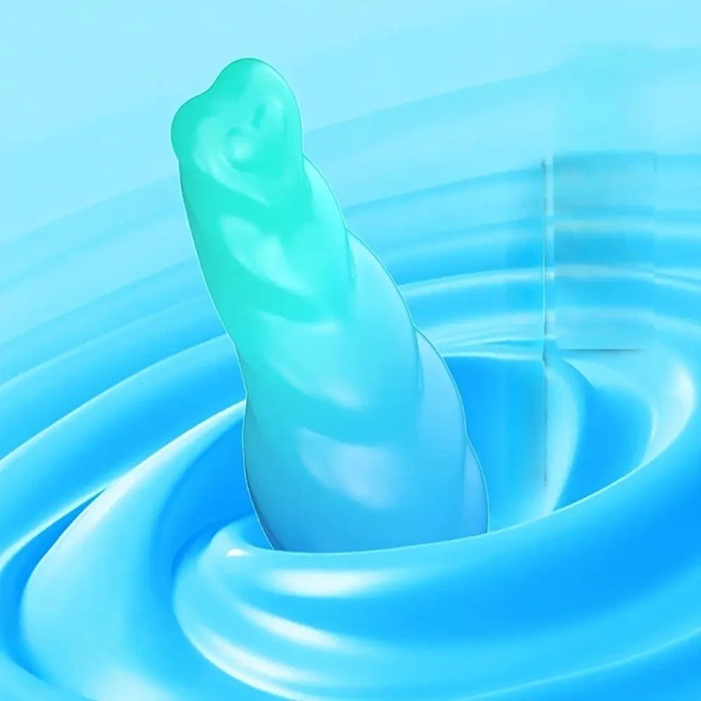 Blue twisted fantasy silicone anal plug, photo 3