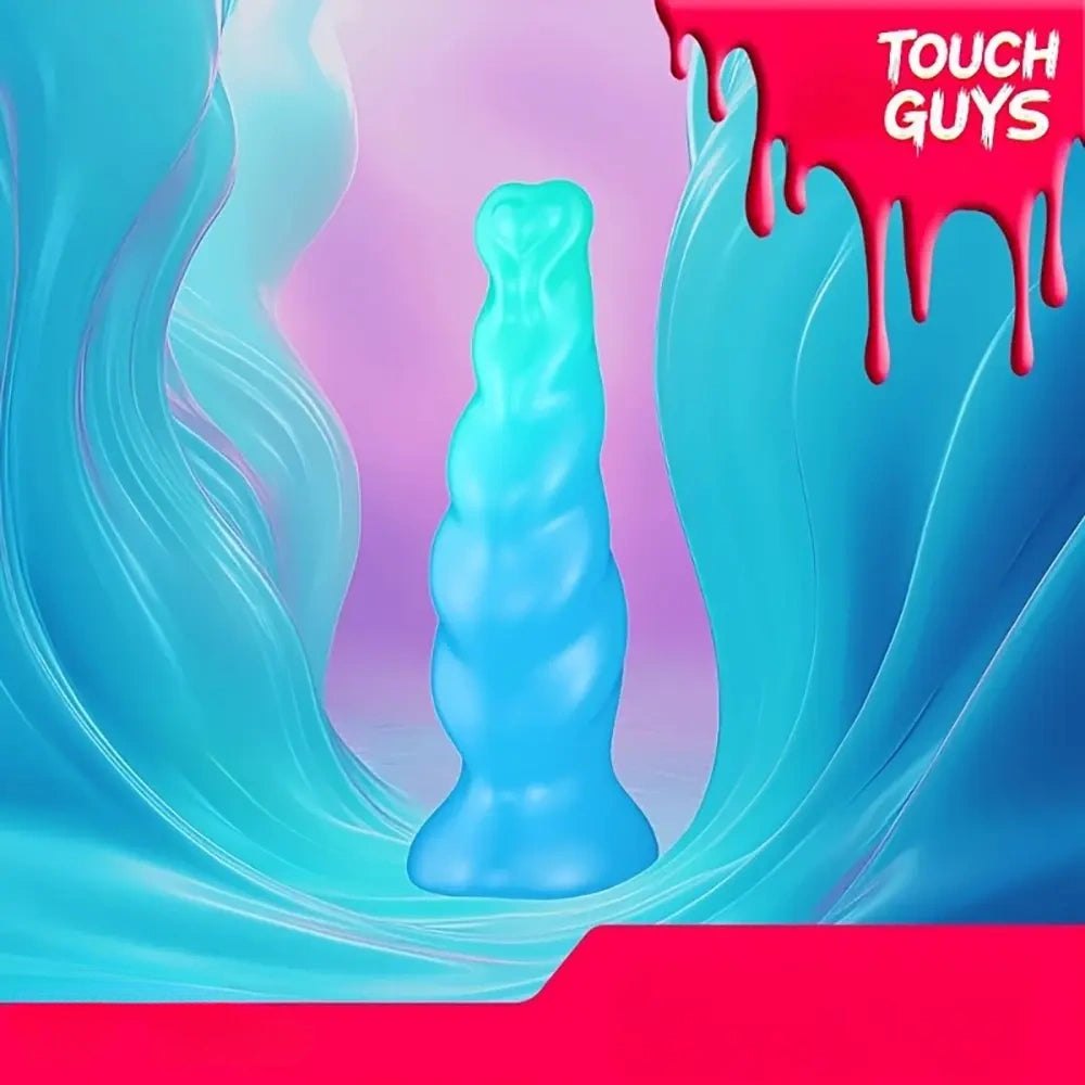 Blue twisted fantasy silicone anal plug, photo 5