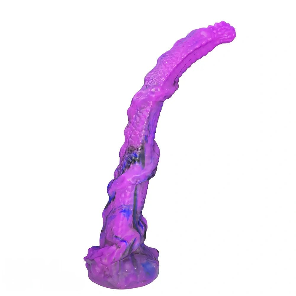 Purple and blue dragon scale silicone fantasy dildo, photo 10