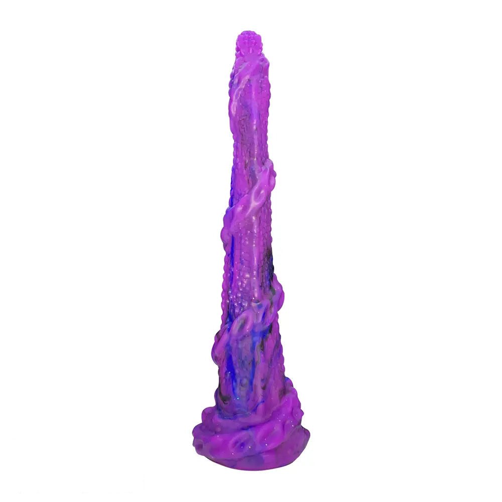 Purple and blue dragon scale silicone fantasy dildo, photo 11