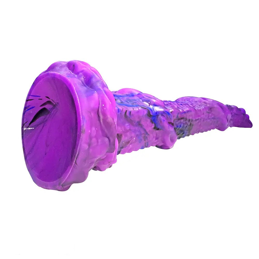 Purple and blue dragon scale silicone fantasy dildo, photo 12