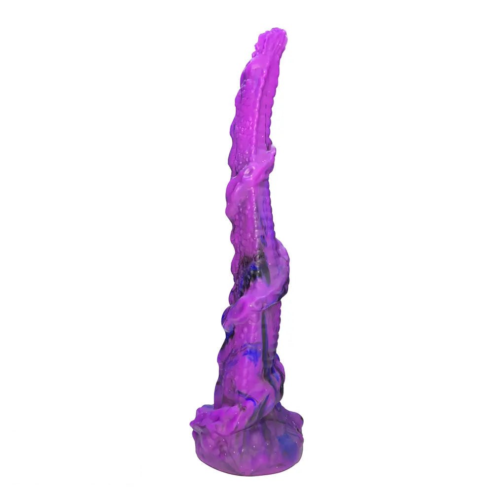 Purple and blue dragon scale silicone fantasy dildo, photo 2
