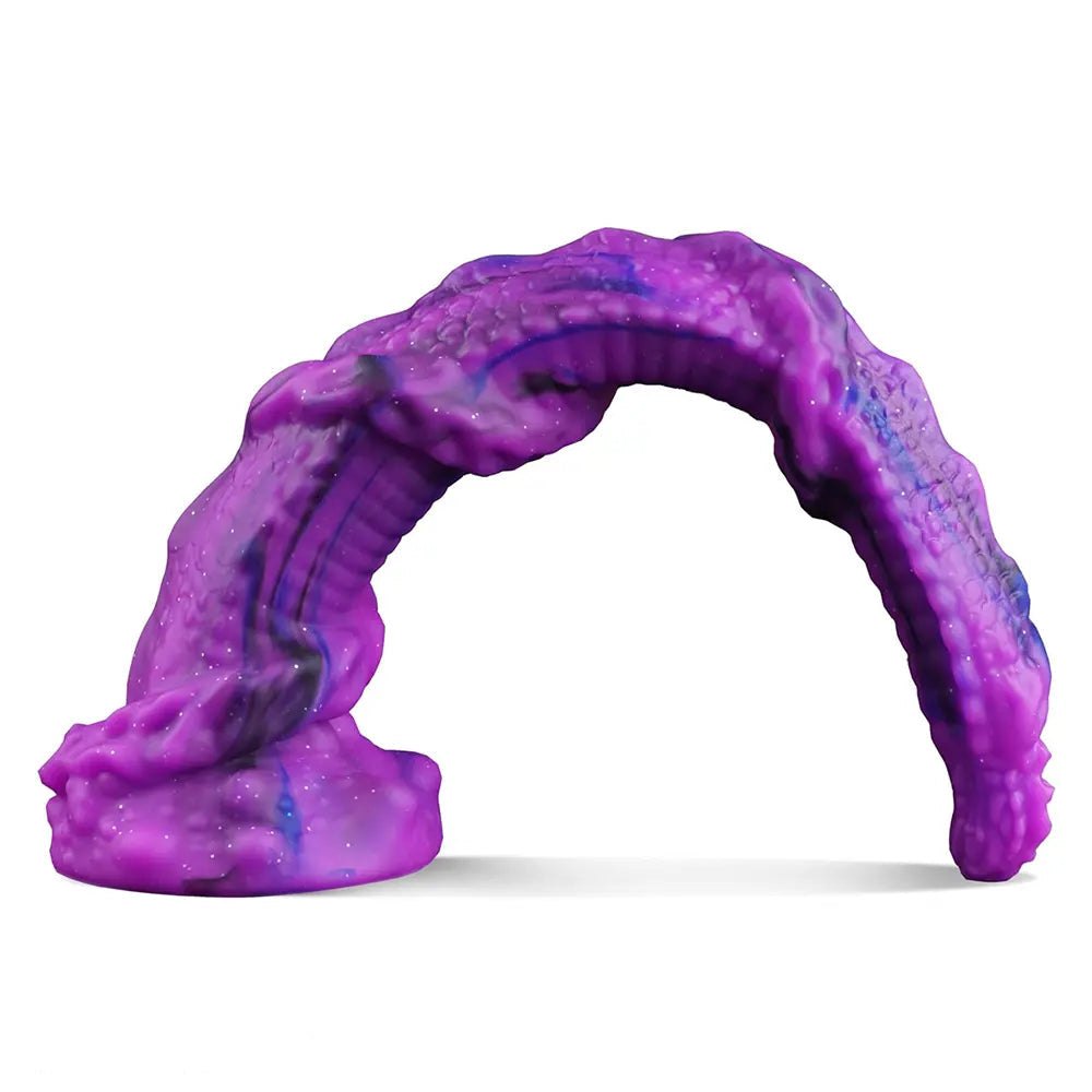 Purple and blue dragon scale silicone fantasy dildo, photo 9