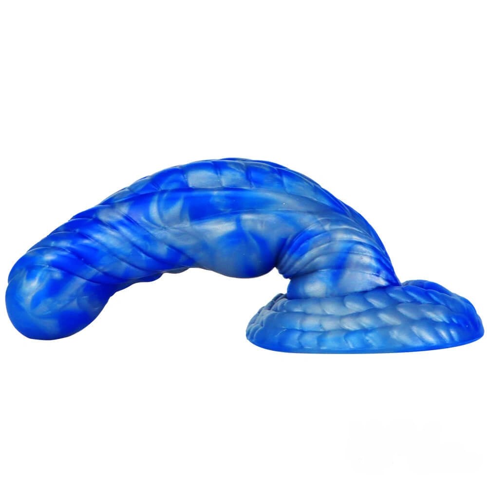 Twisted dragon scale liquid silicone fantasy dildo, photo 13