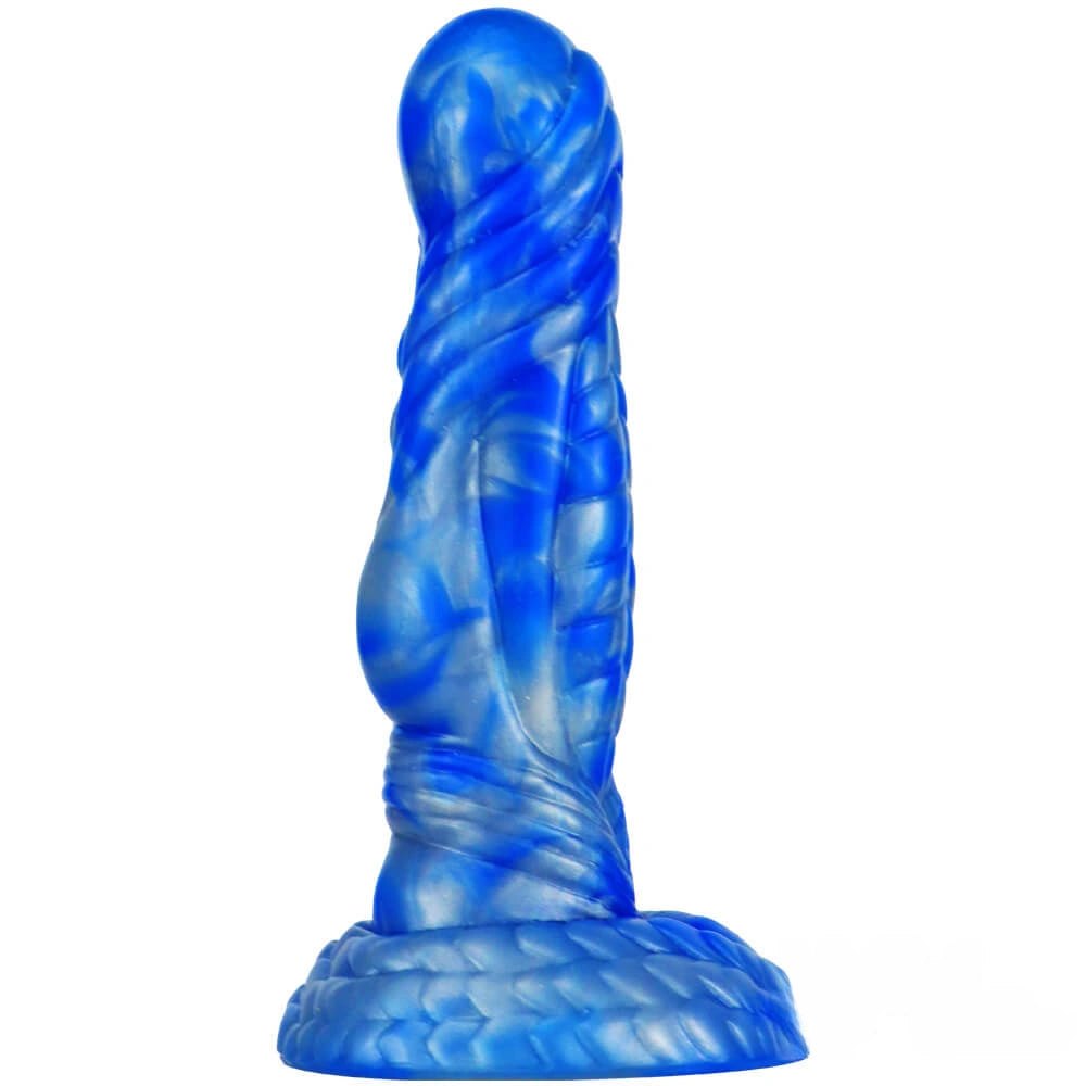 Twisted dragon scale liquid silicone fantasy dildo, photo 4
