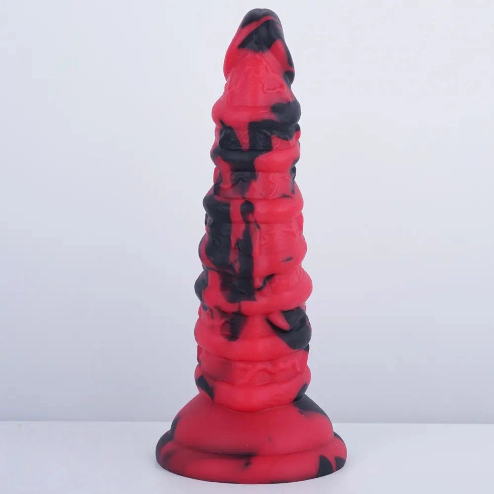 Mixed red and black fantasy dragon dildo, photo 2