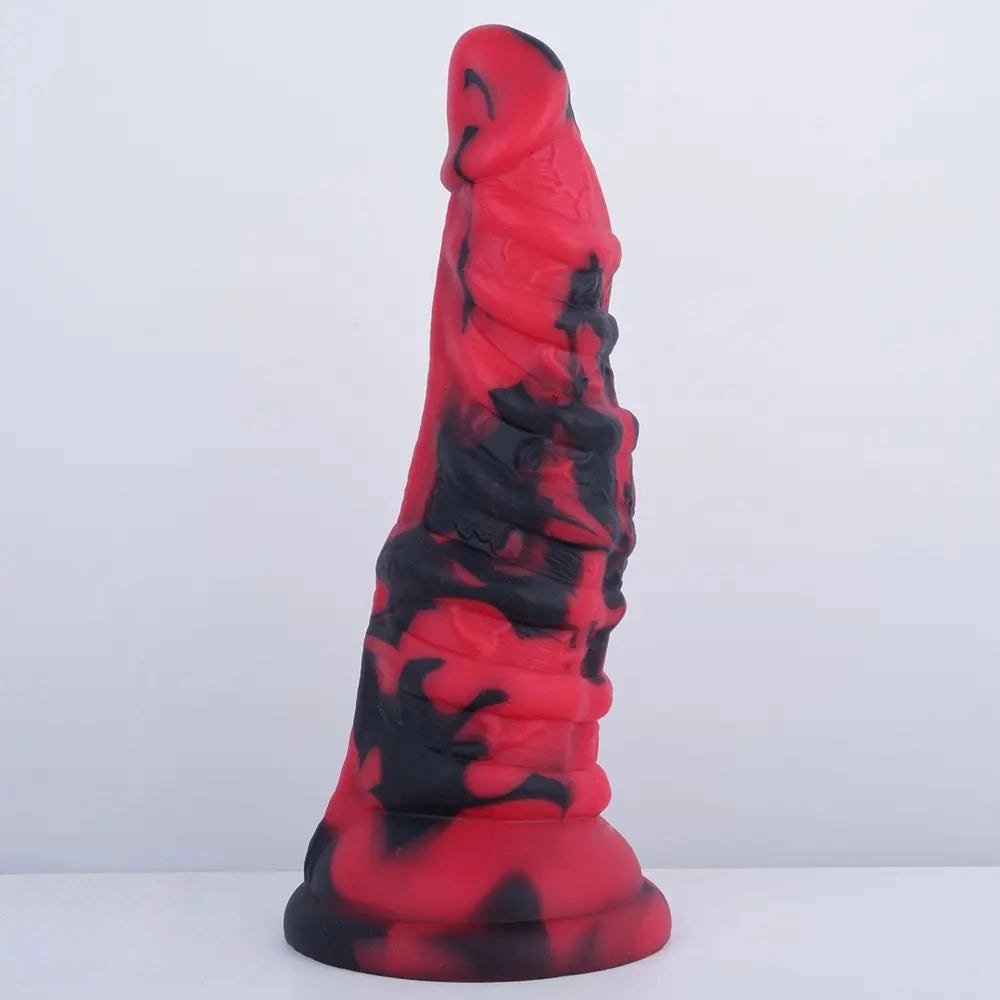 Mixed red and black fantasy dragon dildo, photo 3