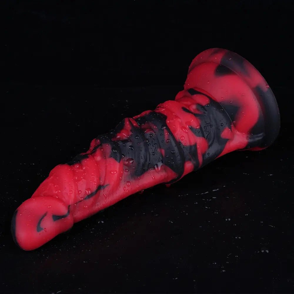 Mixed red and black fantasy dragon dildo, photo 4