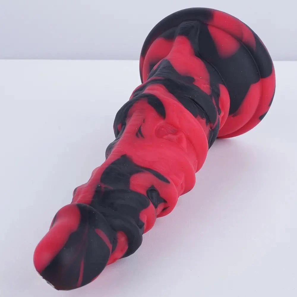 Mixed red and black fantasy dragon dildo, photo 6
