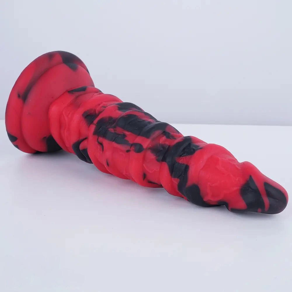 Mixed red and black fantasy dragon dildo, photo 7