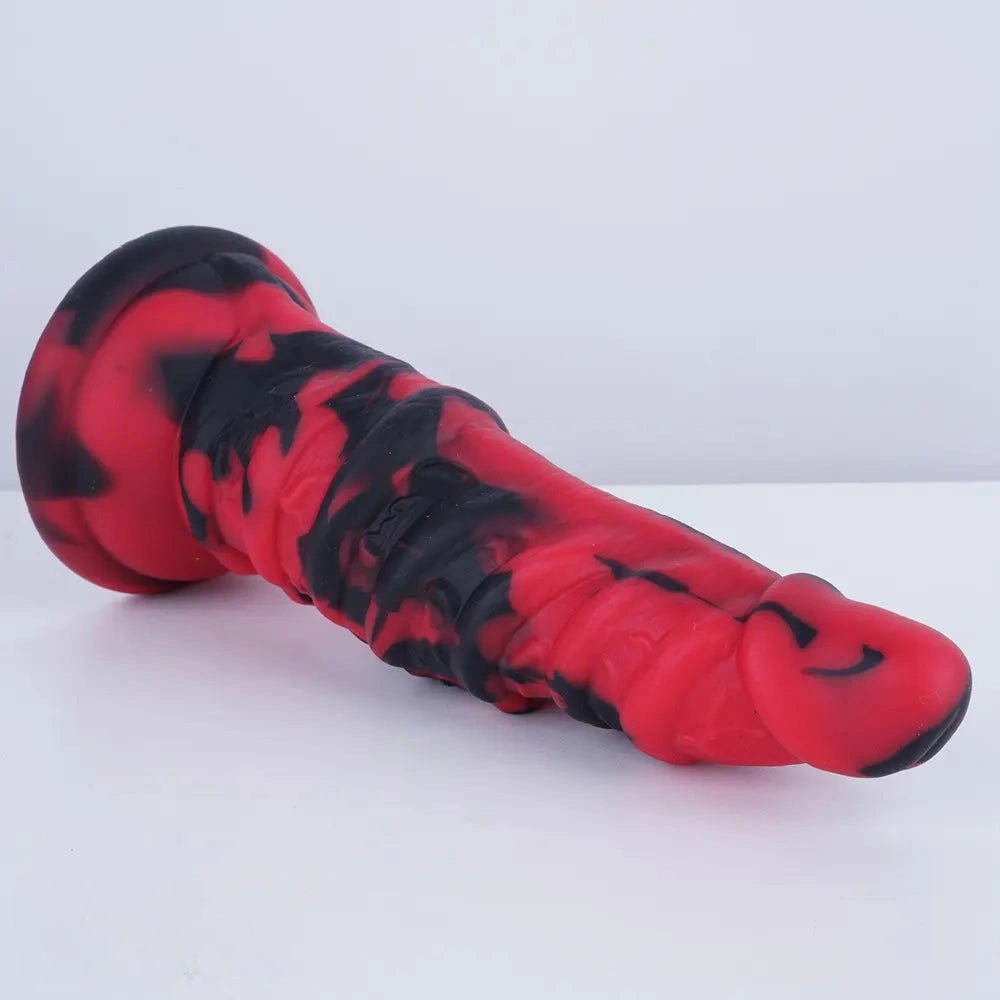 Mixed red and black fantasy dragon dildo, photo 8