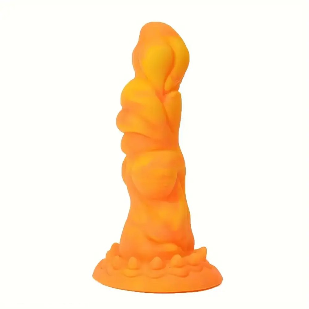 Textured fantasy silicone dildo, photo 1