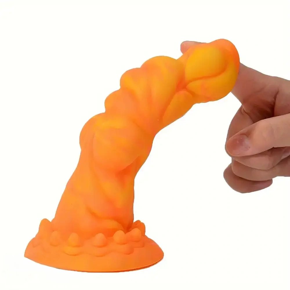 Textured fantasy silicone dildo, photo 2