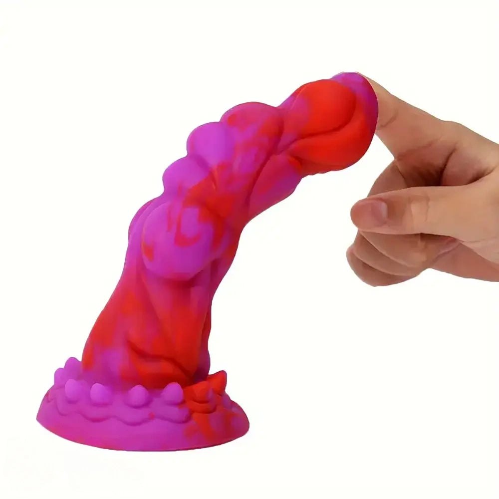 Textured fantasy silicone dildo, photo 6