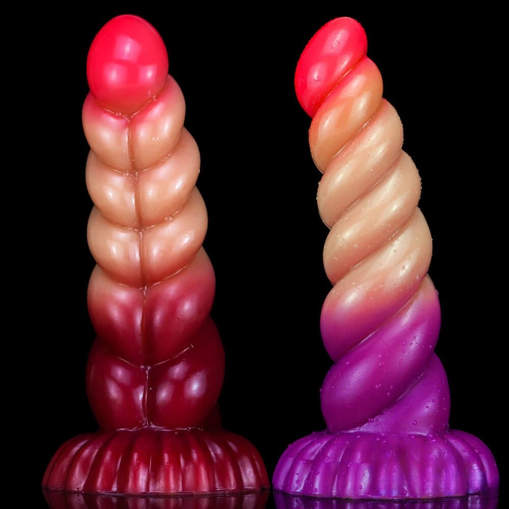 Spiral ombre fantasy dildo, photo 1