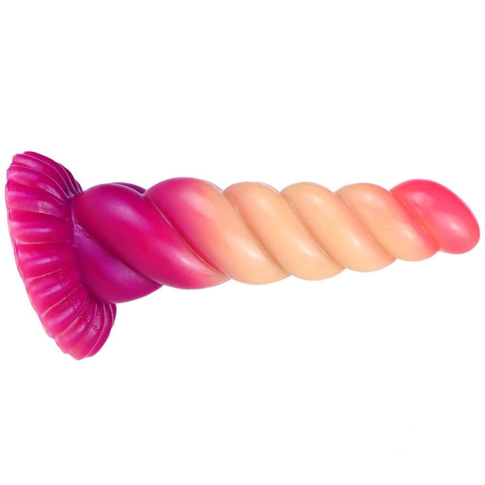 Spiral ombre fantasy dildo, photo 13