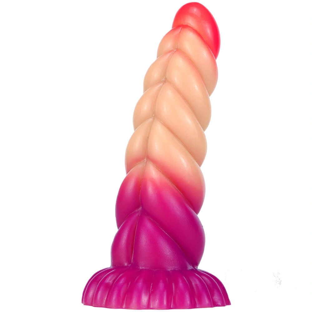 Spiral ombre fantasy dildo, photo 2